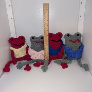 Handmade Crochet Frog Plush Toy